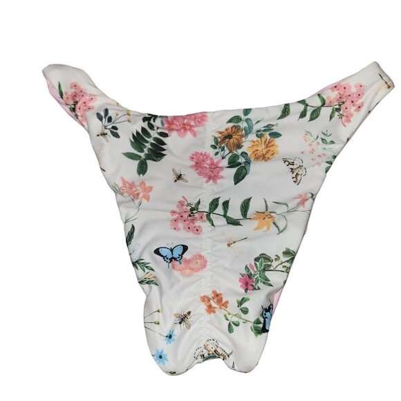PILY Q Reversible Floral Bikini Bottom. New With Tags $76. Size Large. - Picture 6 of 10